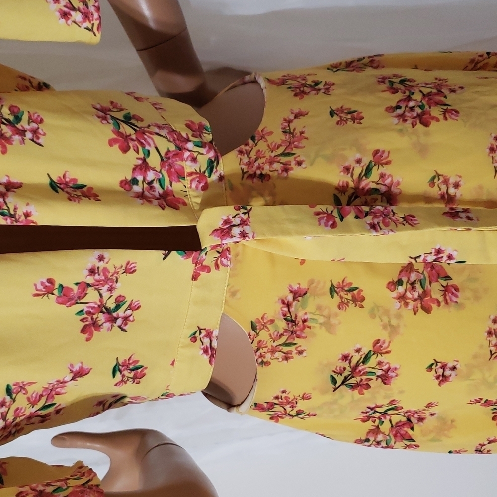 XOXO floral yellow High low maxi dress XL - Picture 8 of 16